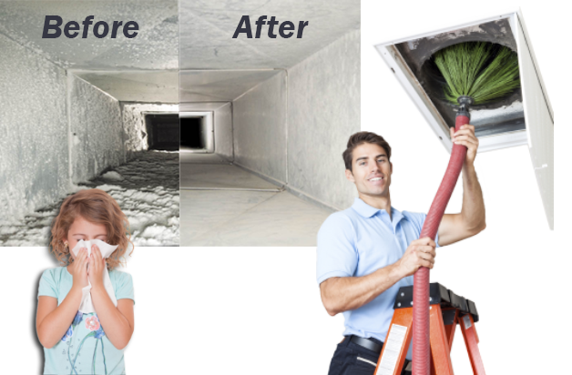 Air Flow Duct Cleaning Bellaire - Before and aftre